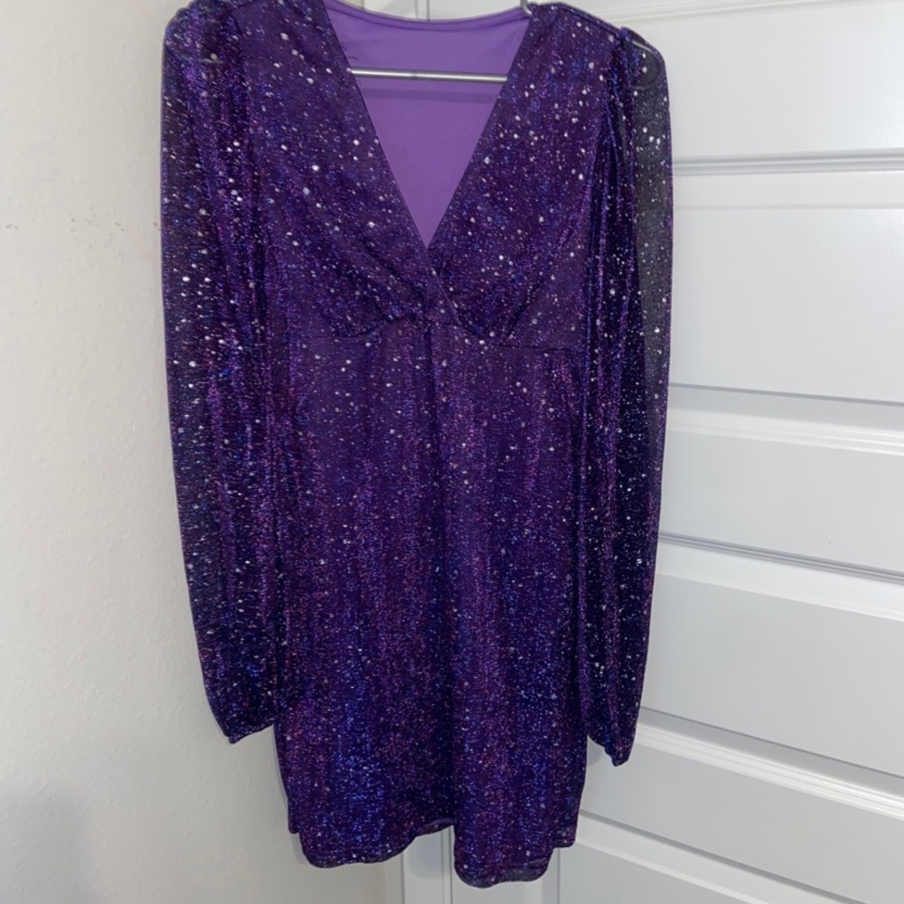 Plugging Neck Lantern Sleeve body con dress